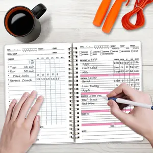 Fitness Workout Journal Weight Loss Nutrition Wellness Calorie Counter Log Diary Notebook Meal Planner Diet Exercise Training Health Tracker 6.1" x 8.5"