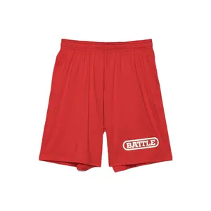 Battle Performance Shorts BIG Logo Summer Wear Ultra-Light Material 4-Way Stretch Moisture Management System Red Adult Youth Sizes