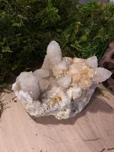 Large Sparkly Druzy Spirit Quartz Cluster Cactus Quartz Porcupine Amethyst Healing Crystal Crown Chakra Natural Mineral Specimen Meditation