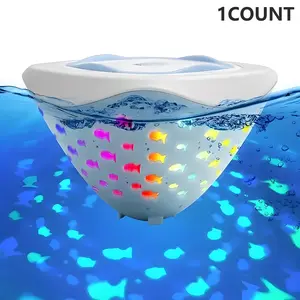 LED Acrylic Waterproof Colorful Projector Bathtub Light, Batteries Required LED Projector Light, Ambient Light for Pool Party Bathtub Decor, LED Mood Light (without Batteries)