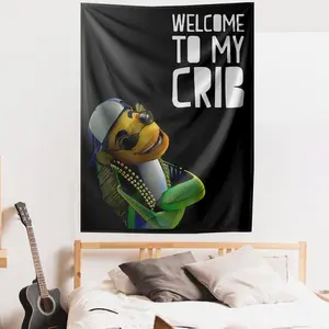 Welcome to My Crib Funny Flags for Room Durable Man Cave Wall Flag for College Dorm Room Decor,Outdoor,Parties(30x40 inch)