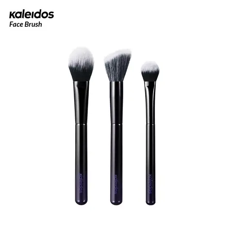 Kaleidos Handmade 3-Piece Complexion Brush Set - Multifunctional Brush Makeup Kit, Soft Bristle Blending Blush Tools for Contour, Highlighting, Face Makeup, Cosmetic Gift
