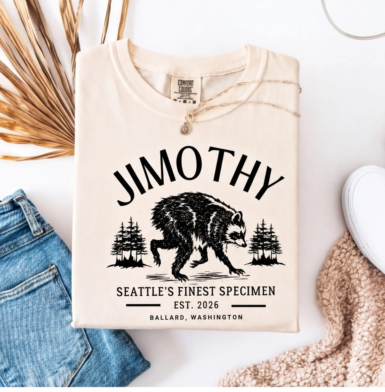 Jimothy Raccoon Tee: Seattle Racoon Trash Panda Tee Dwarf Raccoon T Shirt