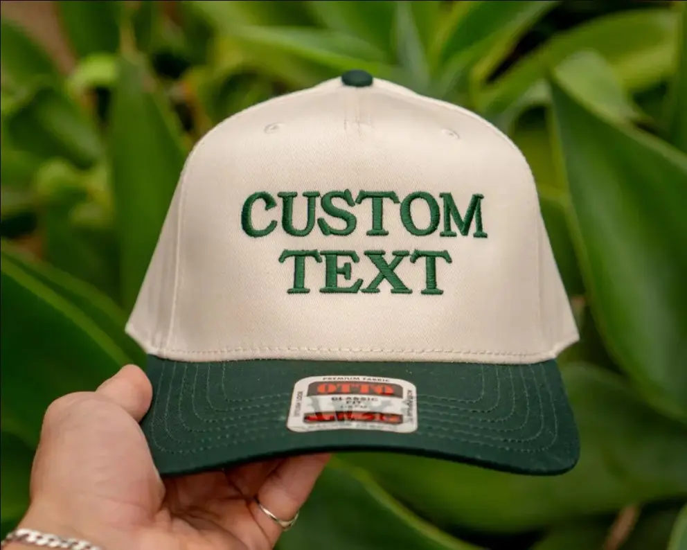 Custom Embroidered Hat Funny Personalized Text Base Ball Two Tone Cap Custom Thread Color Gif For Her/Him