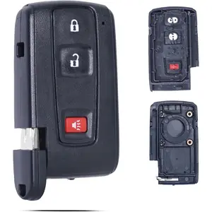 Key Fob Shell Cover Case Replacement Fits for 2004 2005 006 2007 2008 2009 Toyota Prius Keyless Remote Control 3 Button Pad Cover (Empty Key Shell)