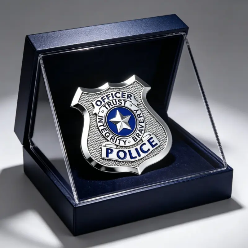 Anime Police Badge Brooch Pin, Emblem Badge Decoration, Vintage Gold Metal Enamel Lapel Pin, Cosplay Clothing Accessories Unisex Gift for Fans