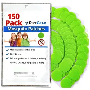 RiptGear 150-Pack Mosquito Patches for Kids & Adults - Natural Citronella Stickers, DEET-Free Protection