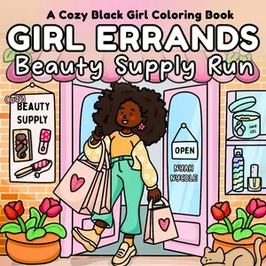 Girl Errands - Beauty Supply Run: A Cozy Black Girl Coloring Book for Women and Teens | Bold & Easy Full-Scene Pages with Hair, Self-Care, and Beauty Moments Paperback – March 31, 2025