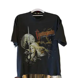 Castlevania - Sotn 1997 - Premium Black T_Shirt Graphic Tee Heavy Cotton Tee Shirt