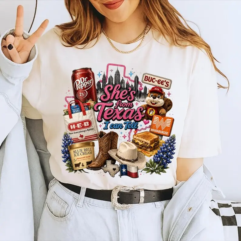 She's From Texas I Can Tell T-Shirt | Texas Pride Tee
