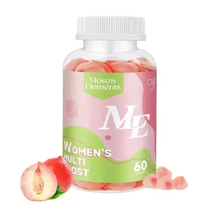 Mosea Elements Women's Multi Boost Gummies 60 Vegan Chewables Vitamins A C D E B12 Zinc Biotin for Energy Immunity Beauty Non-GMO Gluten-Free Fitness