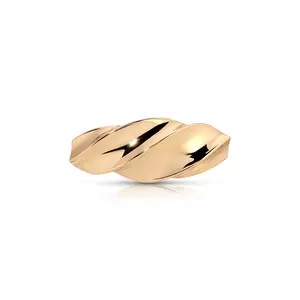 Ettika Golden Twist Barrette 18k Gold Plated Zinc 2.5" Length 1" Width Elegant Hair Accessory Hair Clip