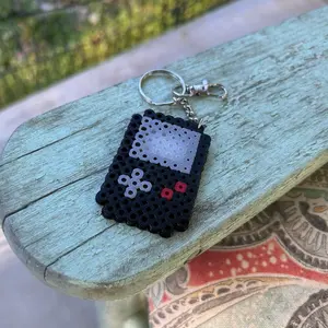 Mini Gameboy keychain made from perler beads
