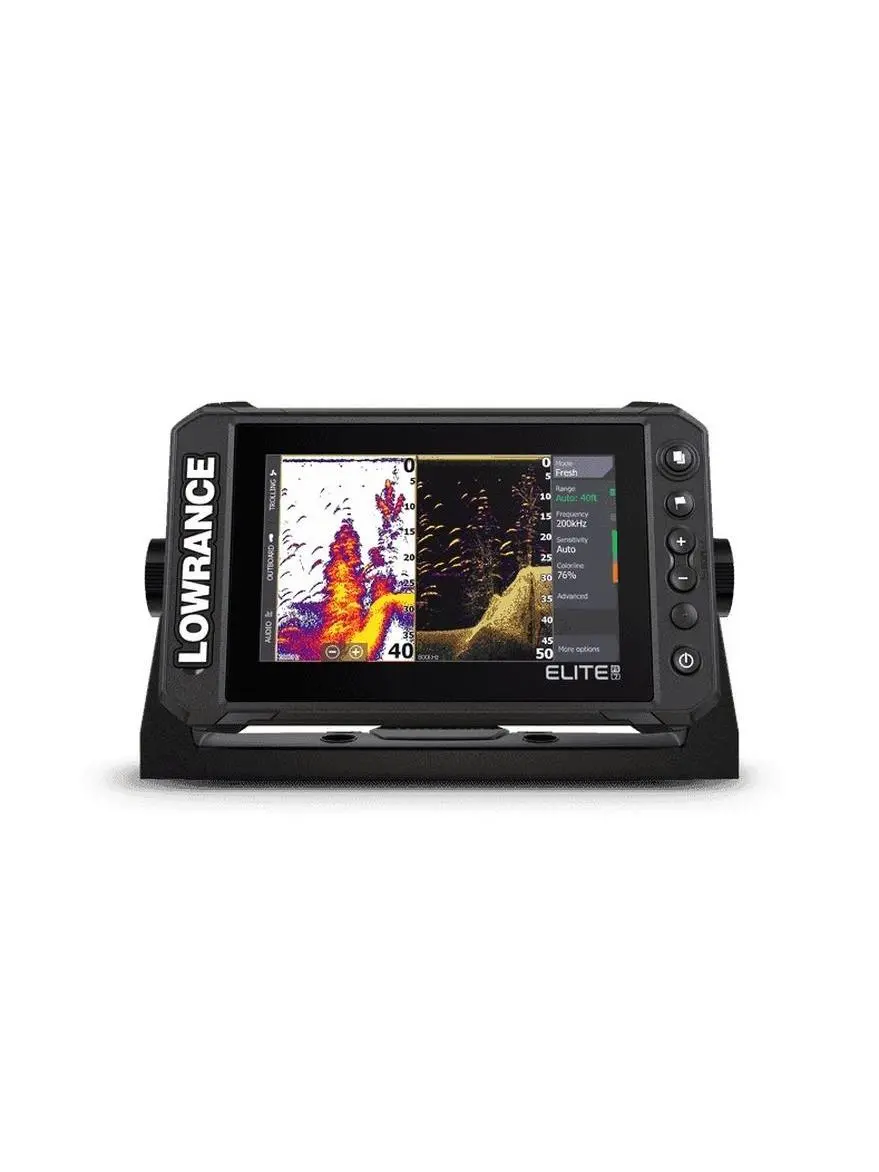 Lowrance LOW00015696001 Elite FS Fish & Depth Finder - 7 in. Display, C-Map Contour Plus HDI Transducer, 1x SDXC Slot, 12V DC, 6.8 lbs, Compass Safe Distance, Full Networking Capability (Fishing Equipment), 1X Slot ( Microsd, Sdxc), 12 V Dc, Full Touchscr
