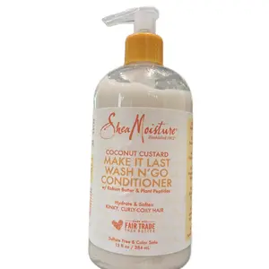 Shea Moisture coconut custard  make it last wash n go conditioner