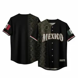 Mexico Heritage Black Baseball Jersey, Mexico Jersey, Mexico Heritage Shirt, Baseball Jersey For Men Women Youth And Kids, Baseball Top For Going Outfit