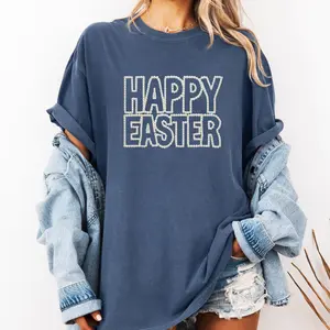 Happy Easter Pearl DTF Comfort Colors Graphic T-Shirt, Relax Fit, Soft Print