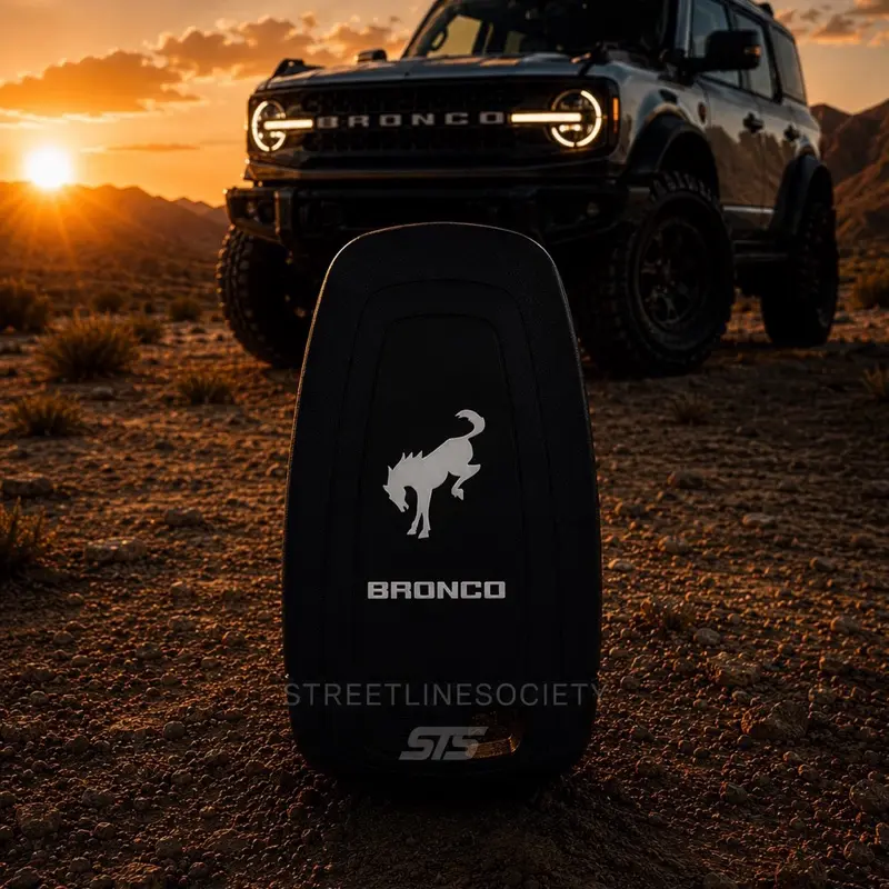 Bronco Silicone Car Key Cover, Durable Car Key Accessory for Vehicle Protection