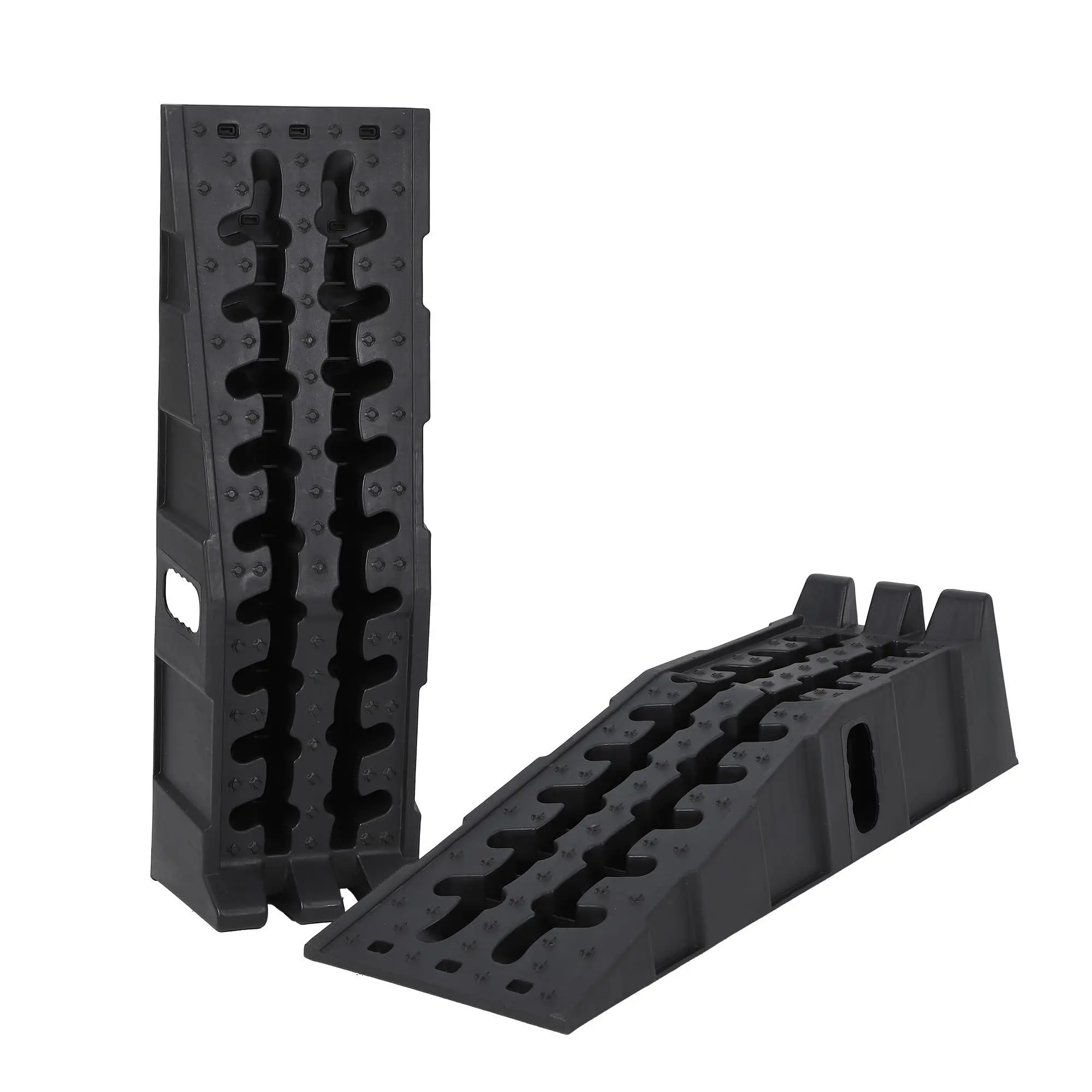 Garvee Heavy-Duty Car Service Ramps – 5T (12,000 lbs) Capacity – 17 cm Lift – Non-Slip Surface – Set of 2 – Portable for Oil Changes, Garages, Workshops – Size: 90.4 x 30cm