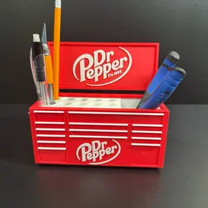 Dr Pepper Style Toolbox Desk Organizer - Desk Accessories