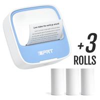 White-Blue Printer + 3 Rolls