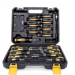 Magnetic Screwdrivers Set with Case, Amartisan 43-piece Includs Slotted, Phillips, Hex, Pozidriv,Torx and Precision Screwdriver Set, Magnetizer Demagnetizer Tools, Tools for Men repair