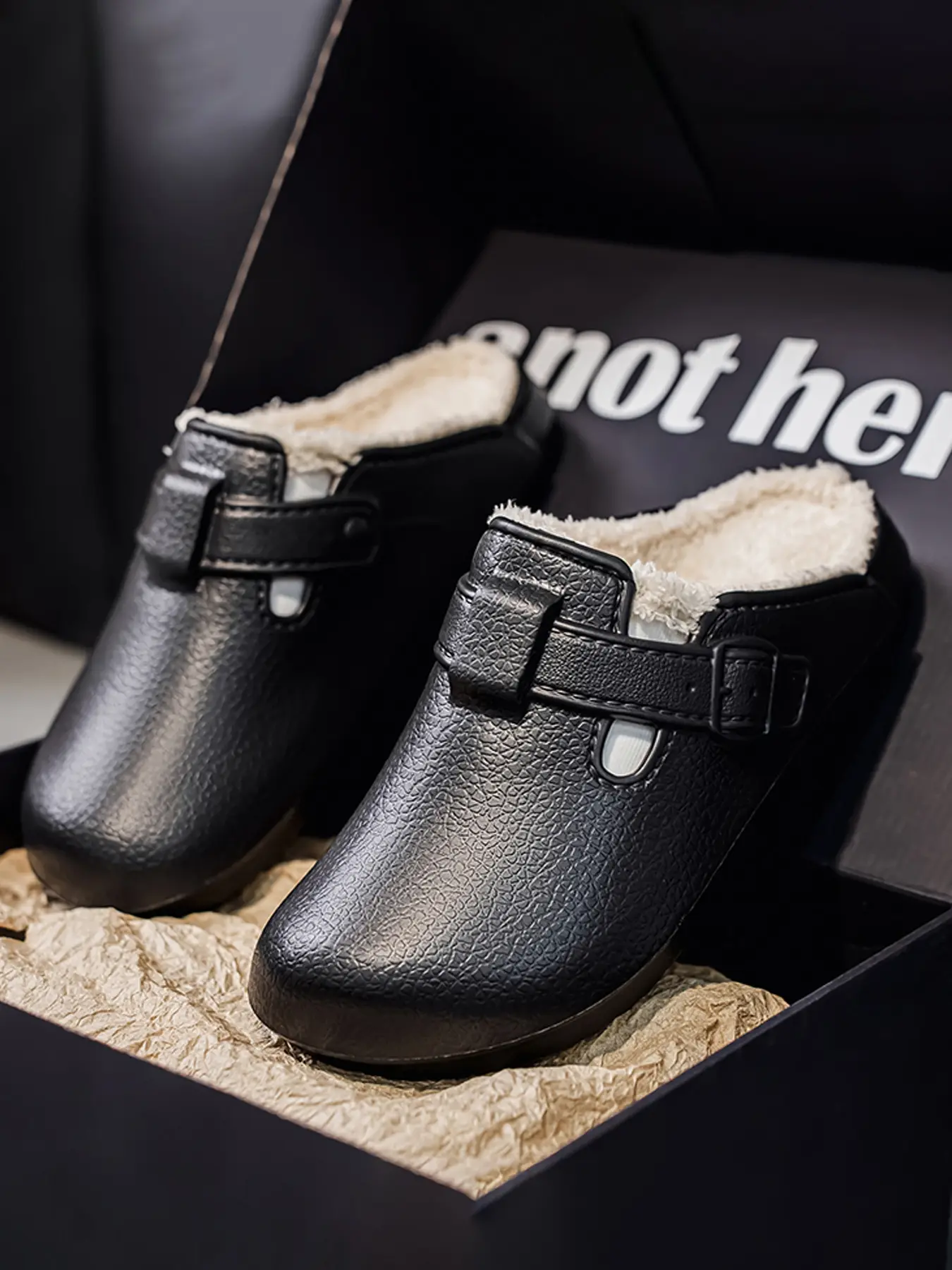 Women's Fleece Lined - One-Piece Thick Warm Clog Shoes, Stylish Punk Clogs,  Windproof Waterproof for Indoor Outdoor - TikTok Shop