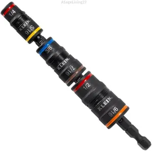 Tools 32933 Impact Driver, SAE 7-in-1 Impact Rated Socket Set, 3 Flip Sockets with 6 Hex Driver Sizes and 1/4-Inch Bit Holder, 5-Inch ShaftASageLiving27