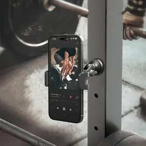 Gym Magnetic Phone Holder Stand, 360° Adjustable Portable Magnet Mount, Compatible with Android & iPhone 16/15/14/13/12, Perfect Gift