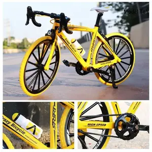 New Alloy Bicycle Model 1:8 Scale, Realistic Mountain Bike Downhill Road Bike, Decorative Ornament Gift Toy, Party Birthday Easter Present