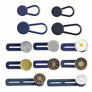 12-Piece Unisex Button Expander Set for Comfortable Pants - Expanding Button Secure Zipper Closure