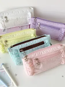 High-Quality Floral Pen Bag for Students, Cute Stationery Storage Pouch, Portable Makeup Bag, Ideal Gift for Girls