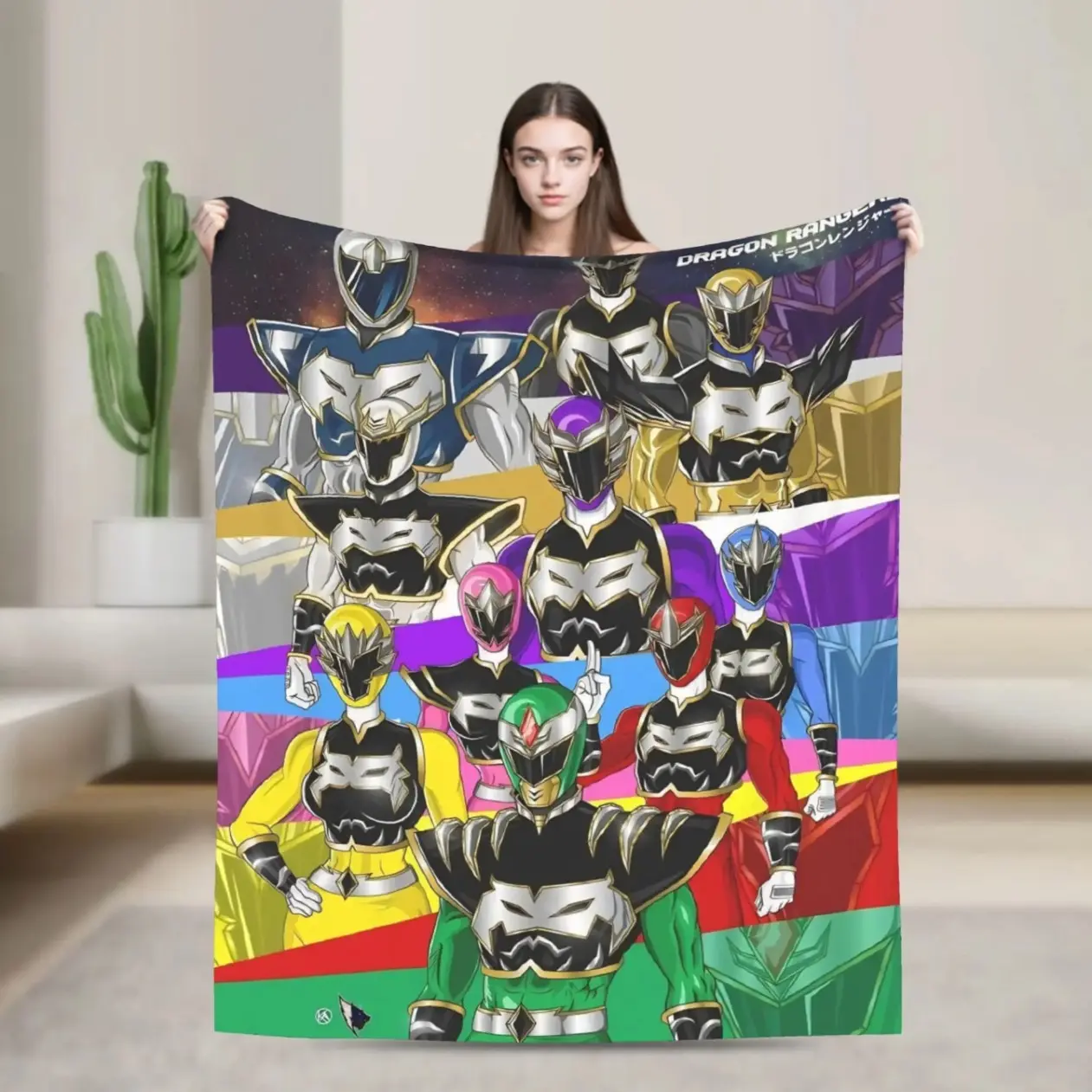 M-Mighty Morphin  P-Power Rangers Blankets Quality Warm Soft  Throw Blanket Winter Children Couch Chair Funny Bedspread  Warm Haven Textiles