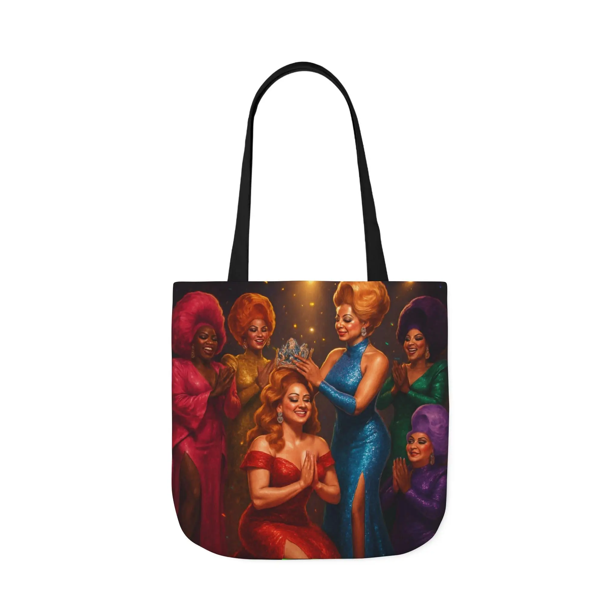 Drag Queen Pageant Canvas Tote Bag: LGBTQ Pride Rainbow Shopping Bag