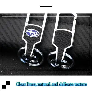 Subaru Car Keychain with Classic Logo and Rhinestones, Heavy-Duty Non-Fading, Fits All Models, Car Key Decoration Accessory