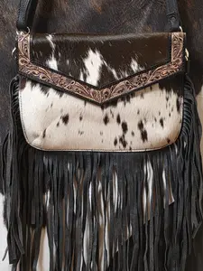 Black Spur Fringe Crossbody