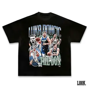Luka Doncic TheDon Graphic Tee, Y2K Rap Streetwear T-Shirt, Unisex Crew Neck Tee, Vintage Hip-Hop Graphic, Sports Style, Casual Cotton Fit