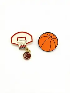 Basketball Enamel Pin Set, Cute Basketball Frame Lapel Pins, Fashion Accessory, Perfect for Backpacks, Bags, Hats, Clothes, Exclusive Gift for Sports Fans