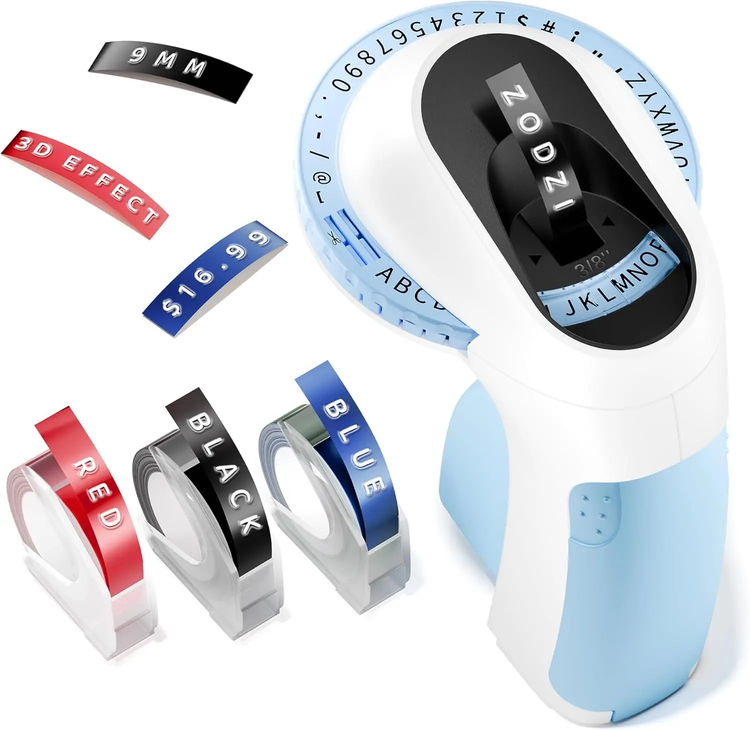 Vintage Embossing Label Maker with 3 Waterproof Tapes, Retro 3D Label Printer for DIY Crafts, Scrapbooking, Home Organization and Personalized Gifts
