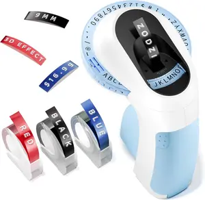 Vintage Embossing Label Maker with 3 Waterproof Tapes, Retro 3D Label Printer for DIY Crafts, Scrapbooking, Home Organization and Personalized Gifts