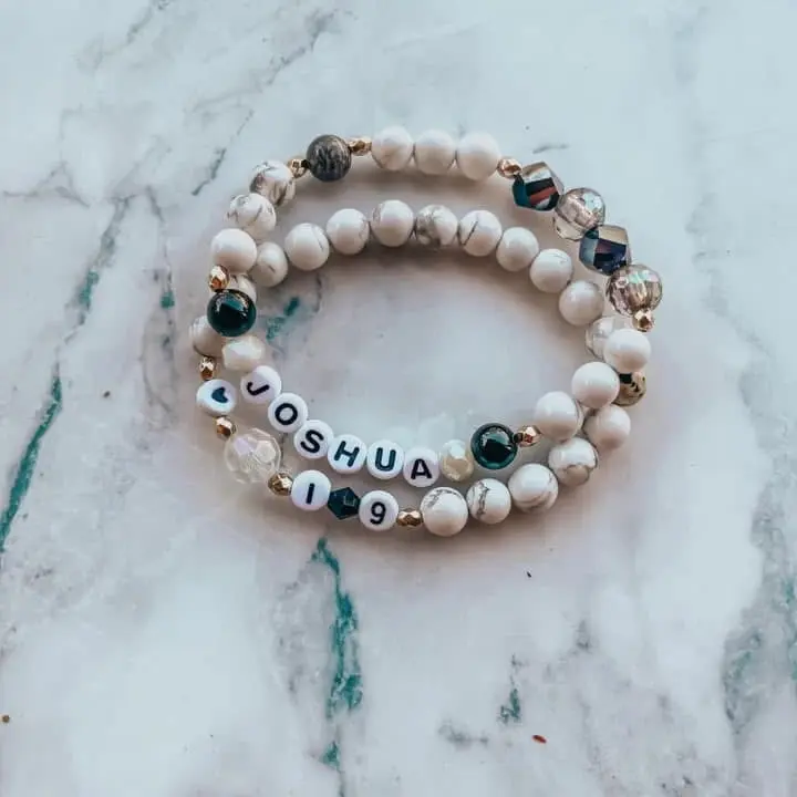 Custom Name Bracelet | Personalized Handmade Beaded Bracelet | Mom Gift | Kids Name Bracelet
