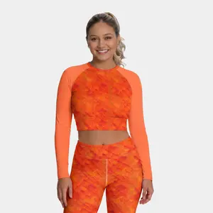 Arcane Pearl Long Sleeve Crop Top Rashguard | Lana