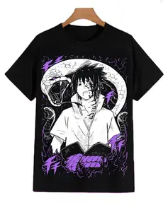 Sasuke Uchiha Anime Shounen Favourite Tee, Gift for fan, Naruto Shippuden T-shirt Size S-5XL Classic Cotton Fabric Menswear berserk anime