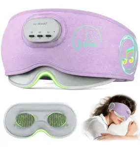 LC-dolida Voice Control Bluetooth Sleep Mask – Just Say “Play Music”, 3D Bamboo Cotton, Timer, Total Blackout, Side Sleeper Friendly.