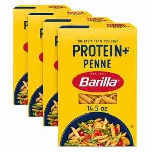 Plant Based Penne Pasta Made with Lentils, Chickpeas and Peas, Non GMO Dry Pasta, 14.5 Ounce, Pack of 4