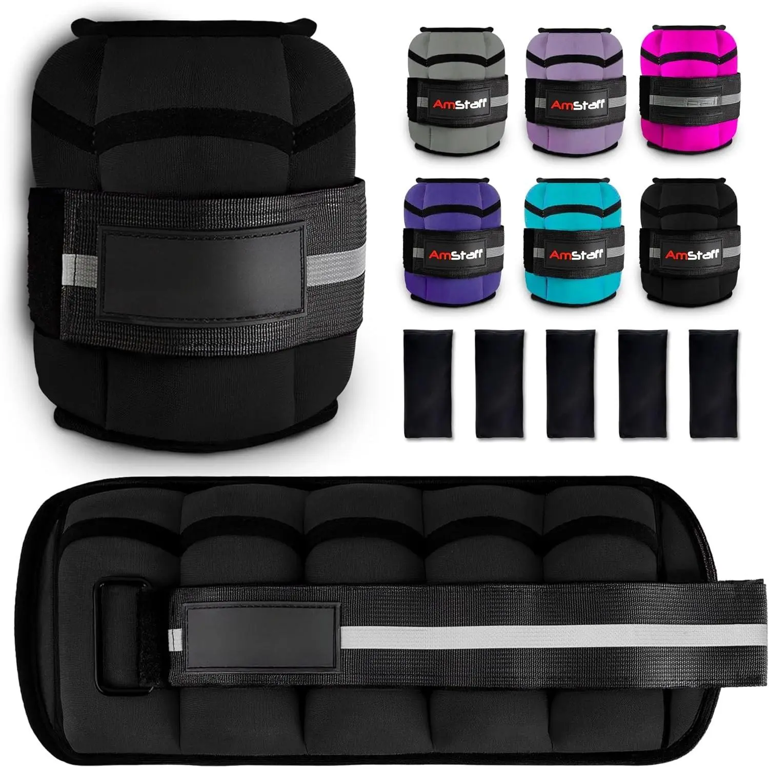 Adjustable Ankle Weights 1 Pair 2 4 6 8 10 Lbs  Weight Straps for Strength , Walking, Jogging, Running, and  Workouts - 1-5 lbs Each Ankle, 10 lbs Pair Set