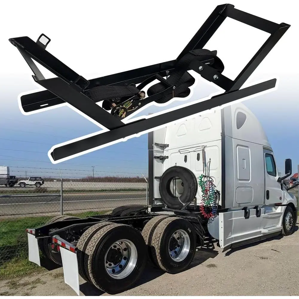 Durable Semi-Spare Tire Rack Car Accessory - Vehicle Rear Rack Accessory with Versatile Carrier, Easy-to-Use Mount, Secure Holder for On-The-Road Preparedness, Truck Accessories