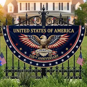 1776- 2026 250 Years of American Freedom 2side Fence Flag,Patriotic Eagle Independence Day July 4th Outdoor Garden Decor  (Flagpole Not Included)