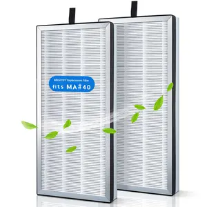 Brightify Replacement Filter Fits MA-40 Air Filter,Compatible with Medify MA-40 Air Purifier Replacement Filter for MA-40W MA-40B,3-in-1 Filter with Pre-filter, H13 HEPA, and Activated Carbon|2-Pack