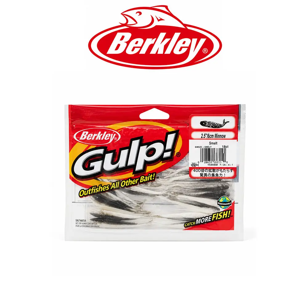 Berkley Gulp! Minnow – 2 1/2" Soft Bait (18-Pack)